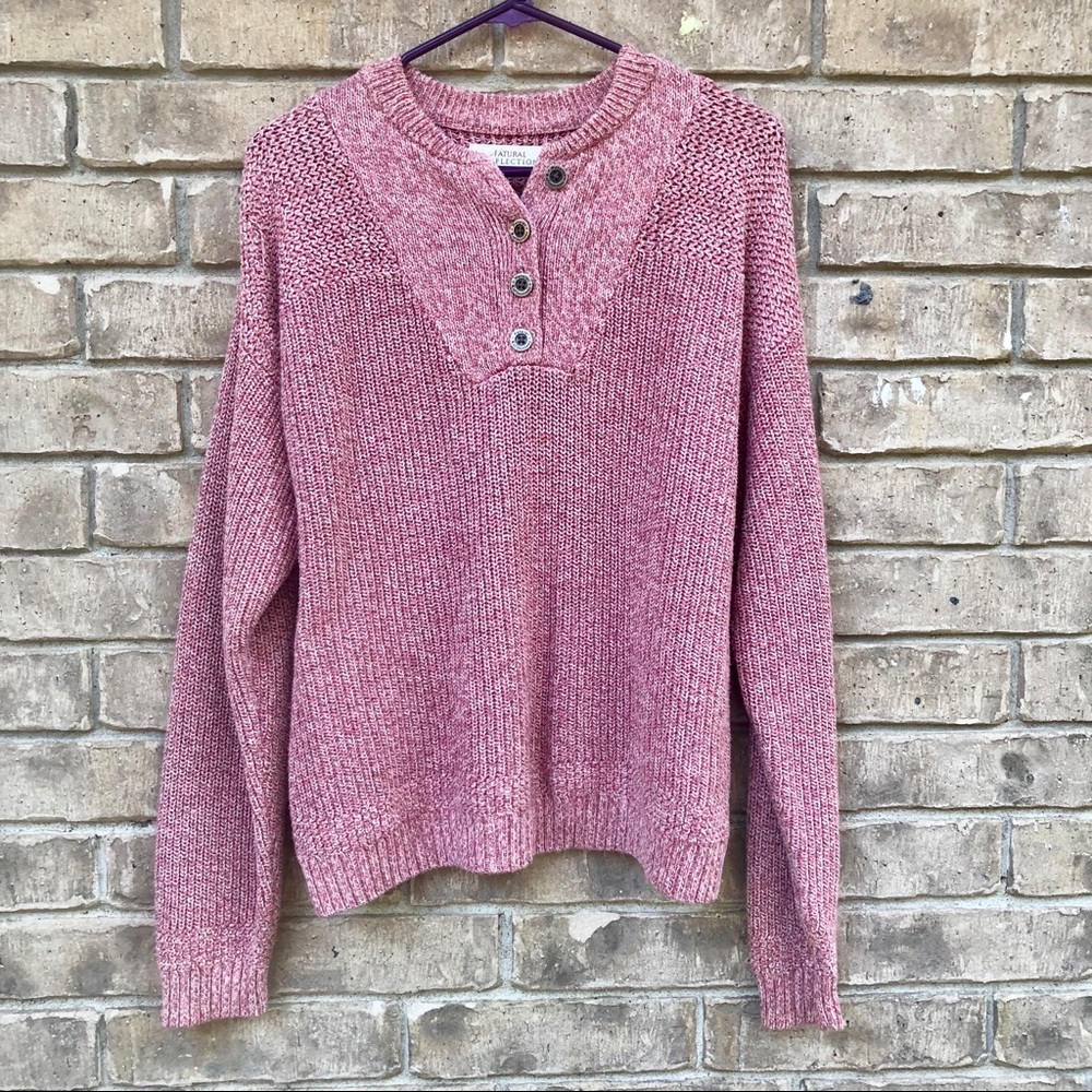Natural Reflections: dusty rose knit sweater